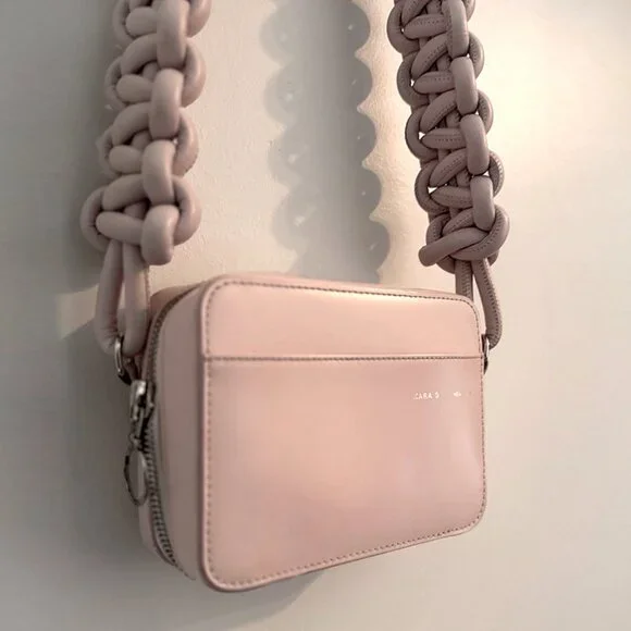 Kara Cobra Leather Camera Bag - Baby Pink - Picture 7 of 9